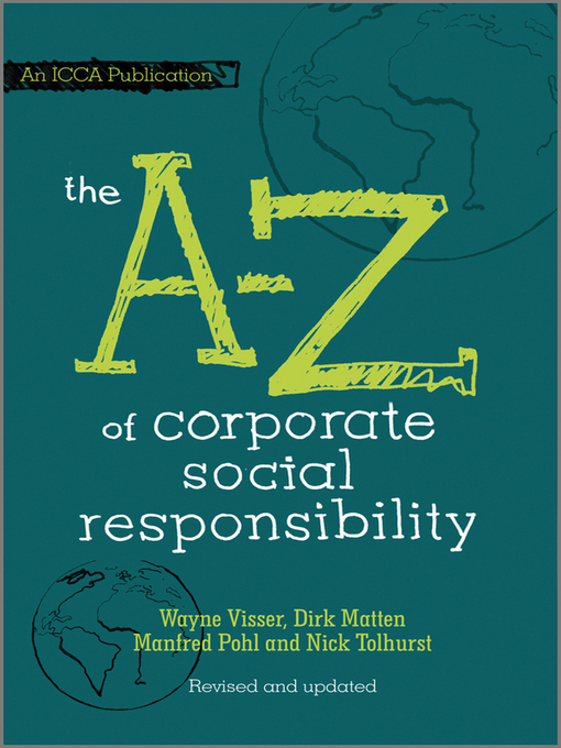 Title details for The a to Z of Corporate Social Responsibility by Wayne Visser - Available